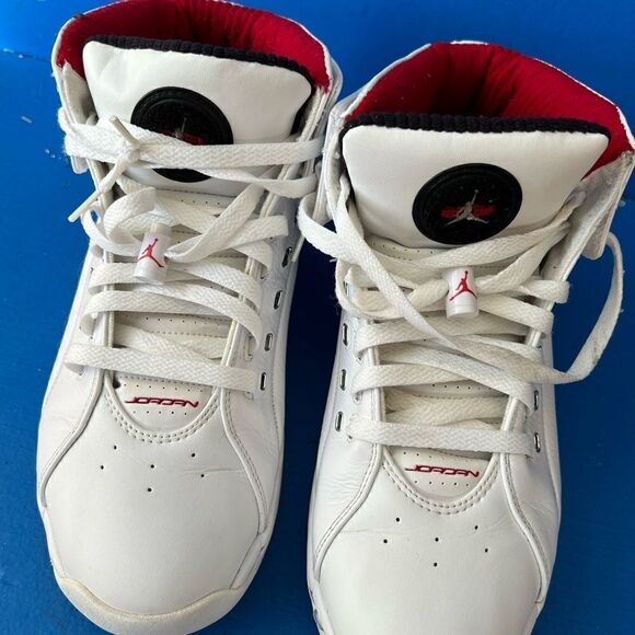 2007 NIKE AIR JORDAN OL'SCHOOL WHITE BLACK CEMENT GREY FIRE RED OG 10.5 - Picture 3 of 6